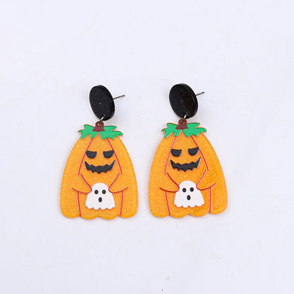 Halloween Women Fashion Character Acrylic Earrings