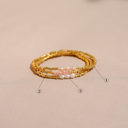 Women Fashion Hand Woven Freshwater Pearl Bracelet