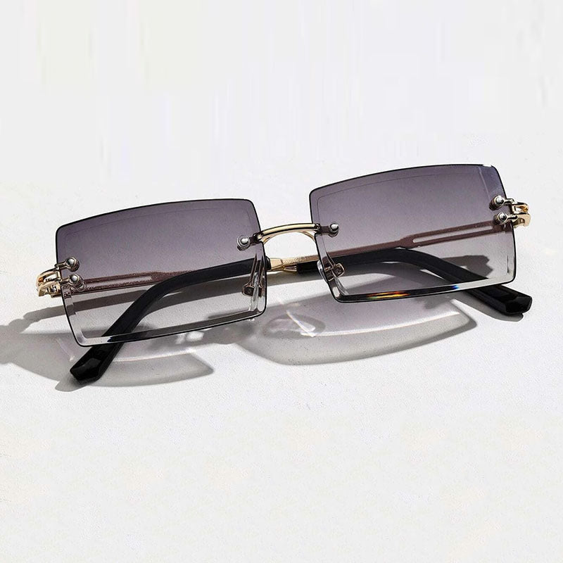 Lunettes de soleil tendance sans monture en métal