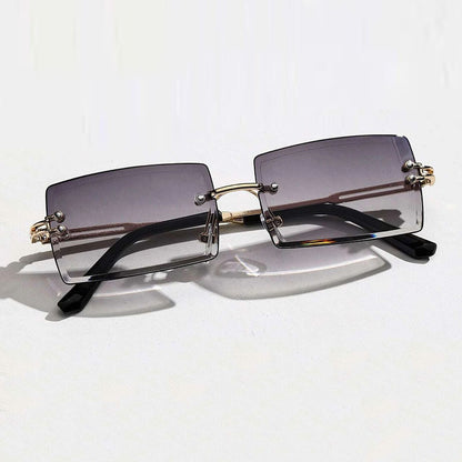 Lunettes de soleil tendance sans monture en métal