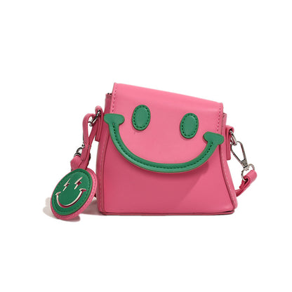 Lindo bolso bandolera mini con carita sonriente de dibujos animados