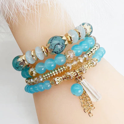 Boho Women Fashion Creative Crystal Beaded Bracelet