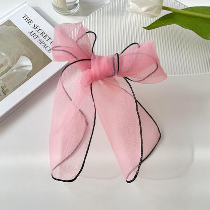 Bufanda larga de organza fina de verano para mujer, color liso