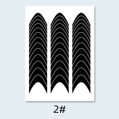 Autocollants pour ongles noirs French Manucure