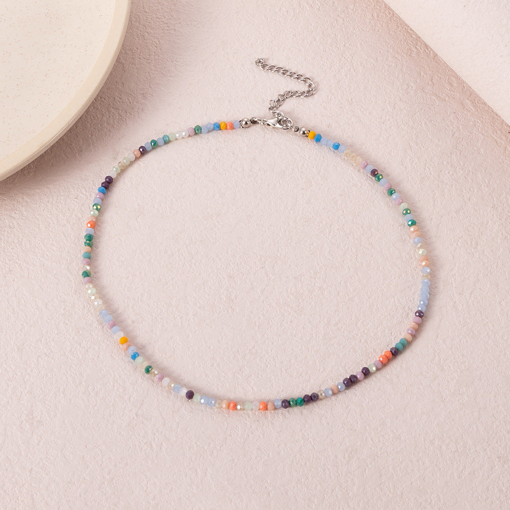 Bohemian Handmade Multicolor Rice Beaded Necklace