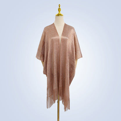 Summer Women's Fashion Solid Color Tassel Cardigan