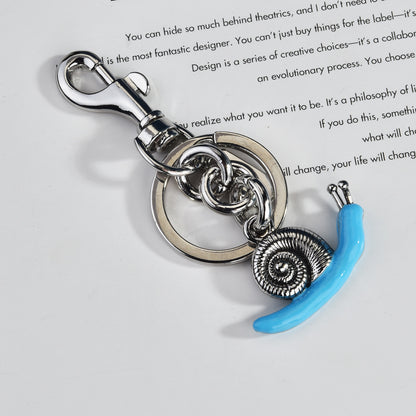 Llavero con colgante de bolso de caracol de moda, aleación orgánica marina, accesorios de moda