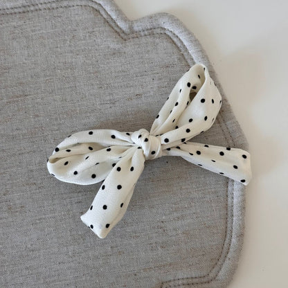 Women Fashion Polka Dot Bowknot Hairpin