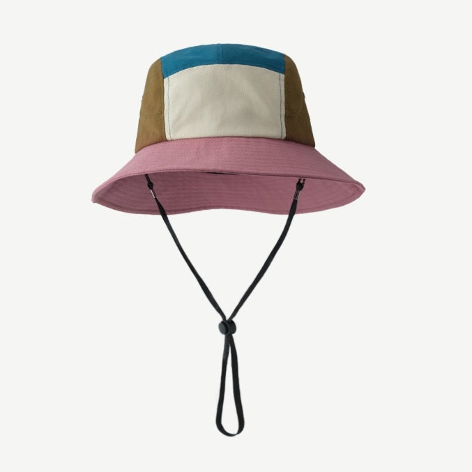 Women Fashion Casual Color Block Bucket Hats