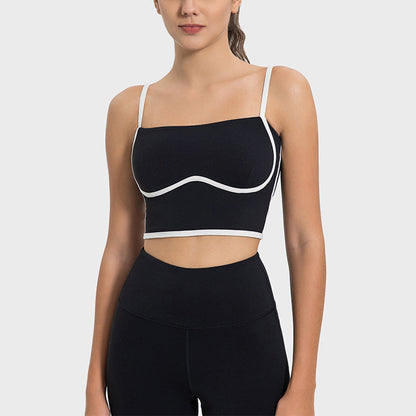 Soutien-gorge de sport sexy à coutures contrastées pour femmes
