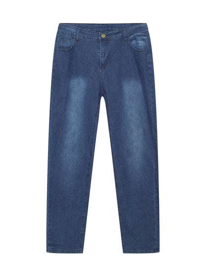 Men Fashion Basic Slim-Fit High Waist Jeans