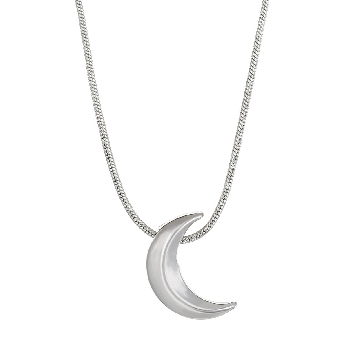 Collar con colgante de estrella y luna para mujer, cadena geométrica de aleación