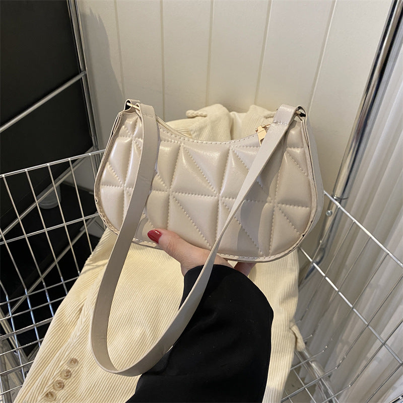 Bolso de hombro sencillo de color liso para mujer