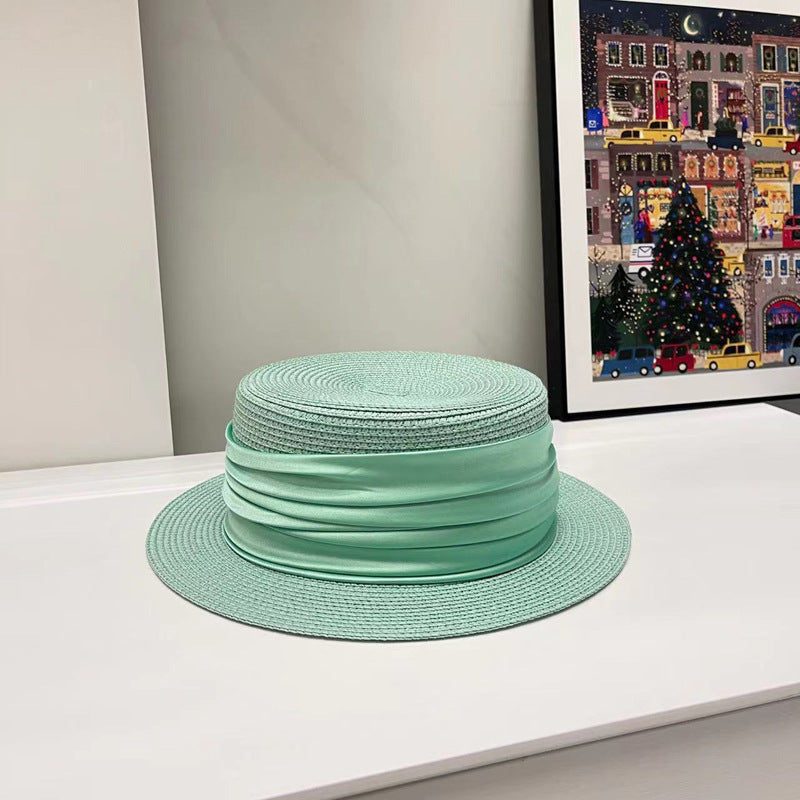 Women Fashion Casual Solid Color Straw Hat