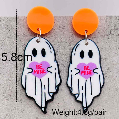 Halloween Women Horror Personality Mushroom Head Ghost Earrings