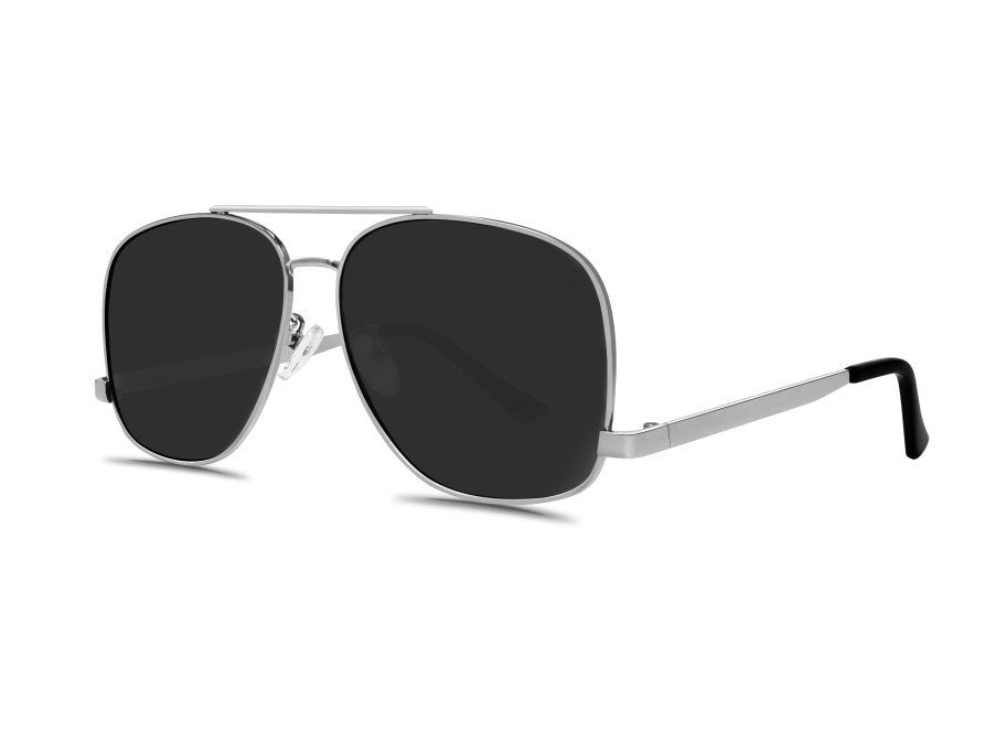 Gafas de sol con montura irregular y doble haz para mujer