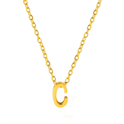 Collar con colgante de alfabeto simple a la moda para mujer