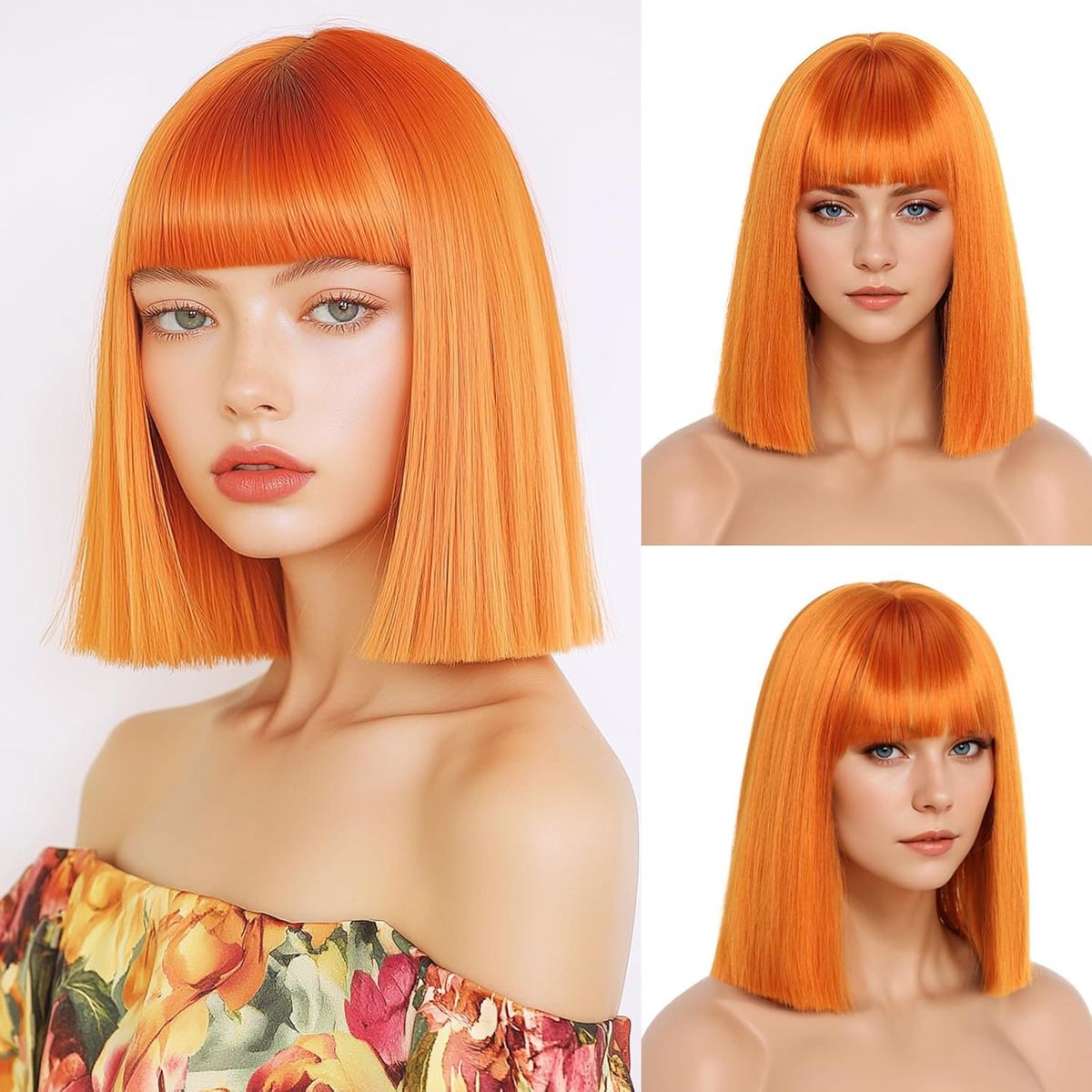 Women Fashion Short Straight Bobo Head Wig