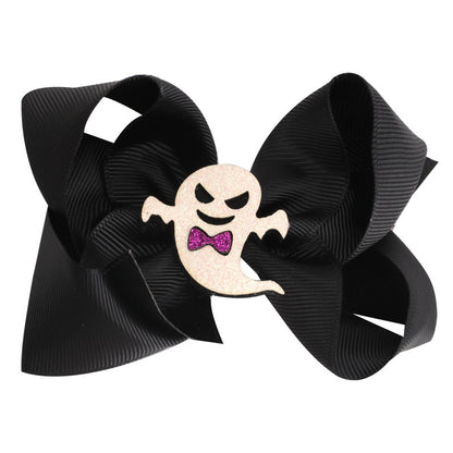 Accessoire pour cheveux d'Halloween pour enfants, épingle à cheveux fantôme en forme de tête de citrouille et de chat mignon