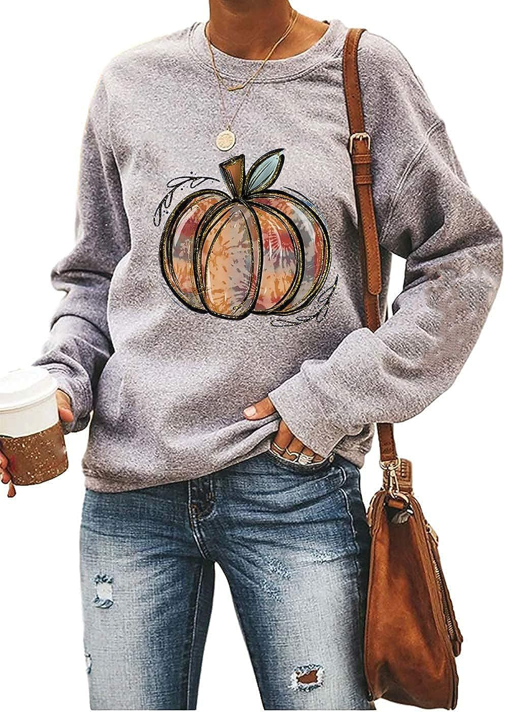 Sudadera con estampado de calabaza fantasma de Halloween para mujer
