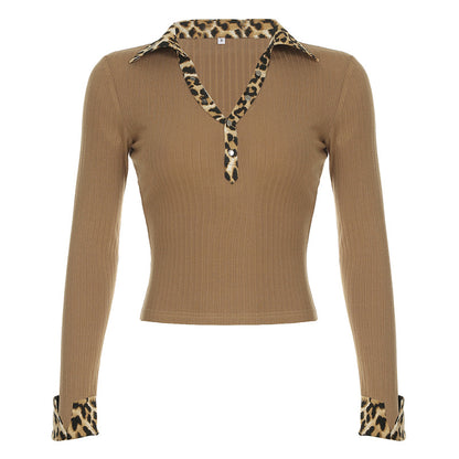 T-shirt gothique à manches longues et coutures en maille pour fille sexy