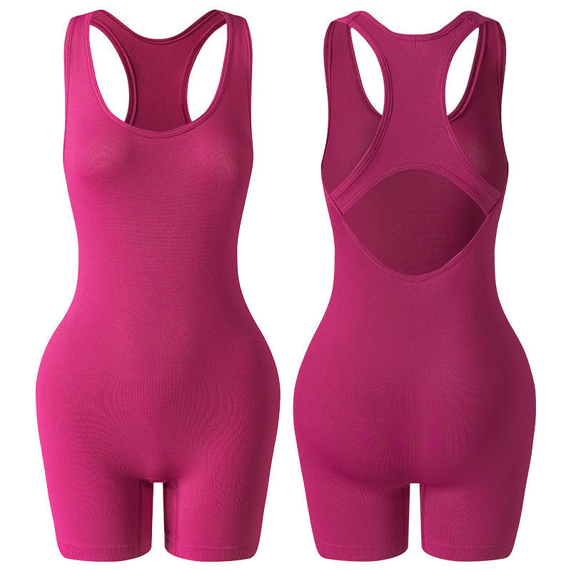 Women Yoga Fashion Solid Color Sports Rompers