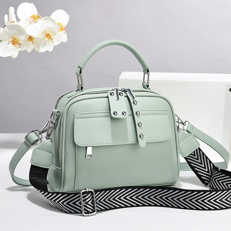 Bolso pequeño cuadrado de color sólido informal de moda para mujer