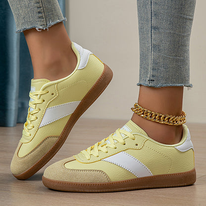 Women's Zebra Leopard Pattern Leather Training Sneakers
