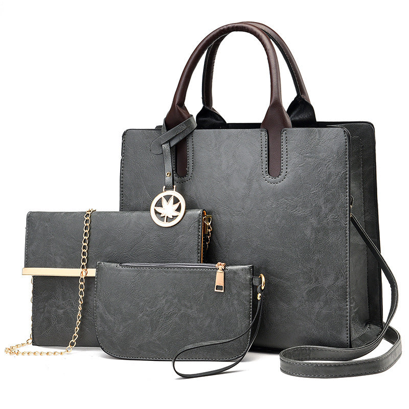 Women Large Capacity Tote Bag in PU Leather