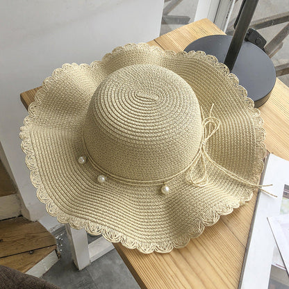 Sombrero de paja informal para mujer estilo festivo