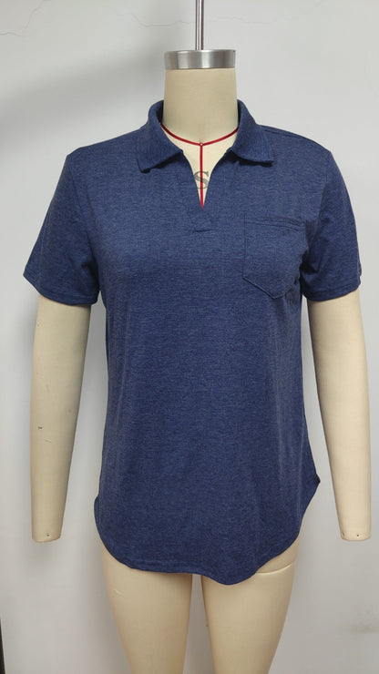 T-shirt basique à manches courtes pour femme, couleur unie, printemps et été