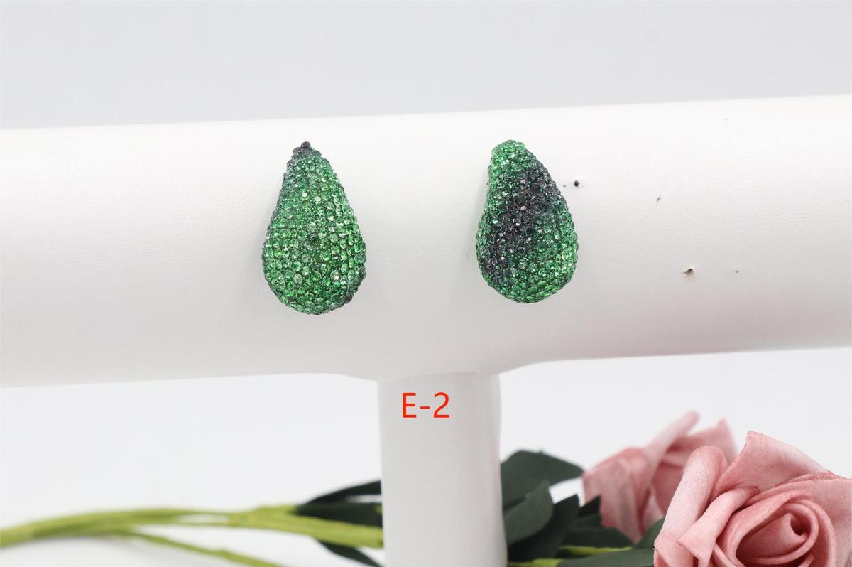 Women Fashion Simple Zircon Water-Drop Earrings
