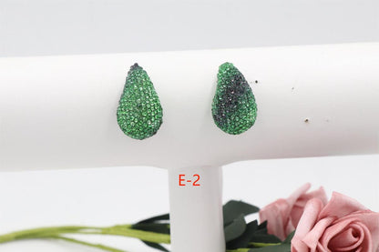 Women Fashion Simple Zircon Water-Drop Earrings