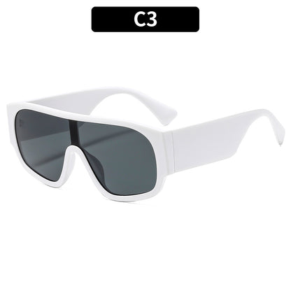 Fashion Outdoor Large Frame One-Body Lens Sunglasses