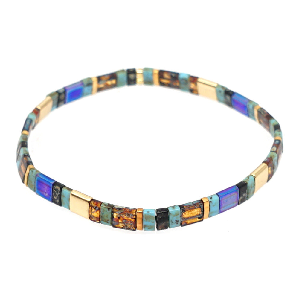 Women Casual Bohemian Handmade Beaded Woven Bracelet