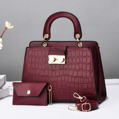 Sac à main rhomboïde uni de grande capacité pour femme