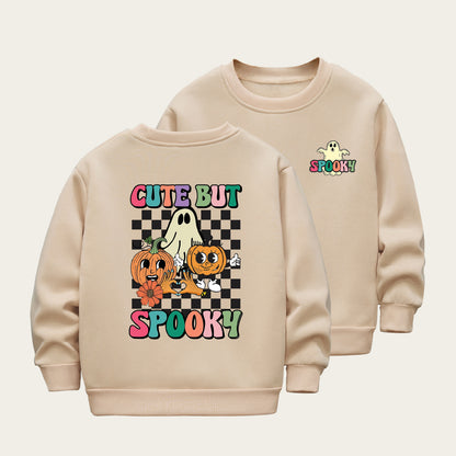 Kids Toddler Boys Girls Casual Halloween Print Fleece Sweatshirt