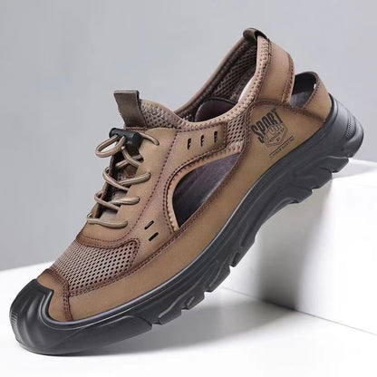 Sandales plates à enfiler pour homme - Chaussures polyvalentes en coton