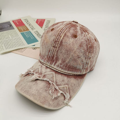 Gorra vaquera lavada, desgastada y retro sencilla