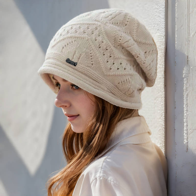 Women Fashion Casual Solid Color Knitted Hat