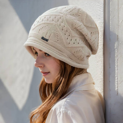 Women Fashion Casual Solid Color Knitted Hat