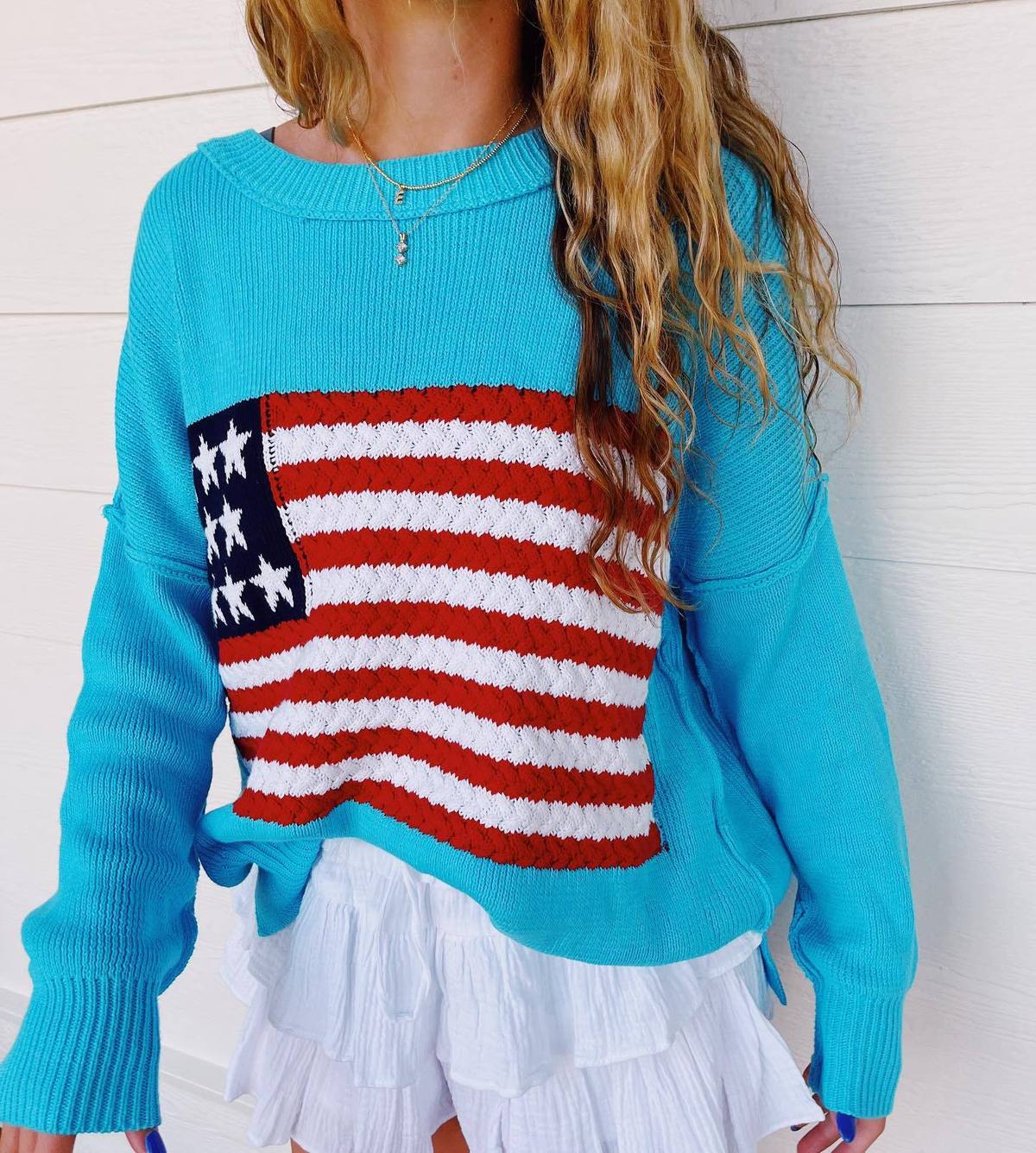 Women Fashion Casual Five-Pointed Star Sweater