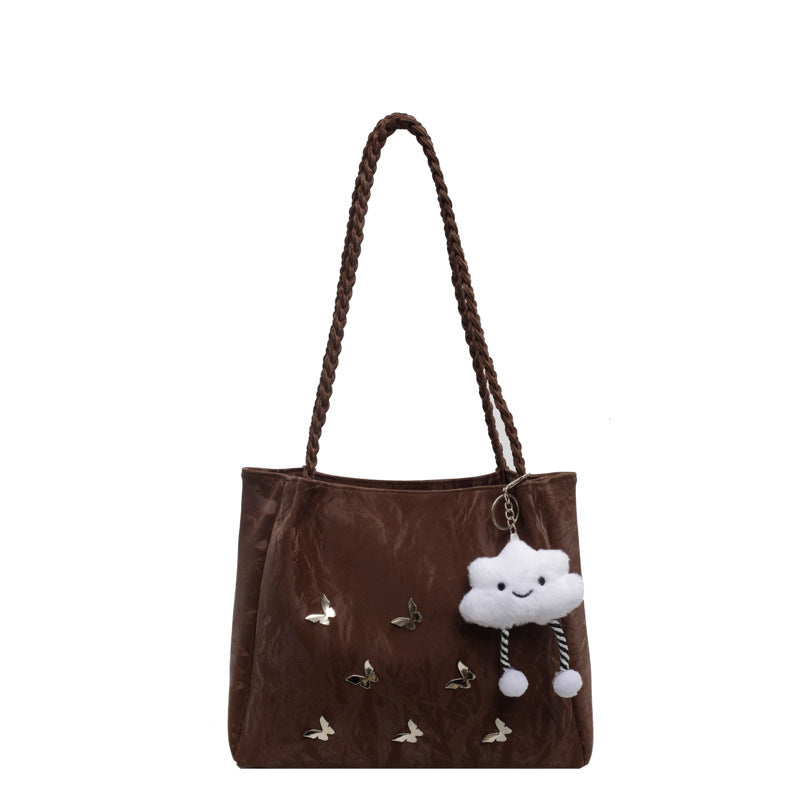 Women Fashion Solid Color Butterfly Tote Bag