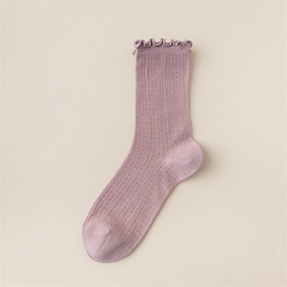Calcetines de madera con orejas de color liso de moda