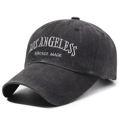 Gorra de béisbol de algodón lavado con letras bordadas