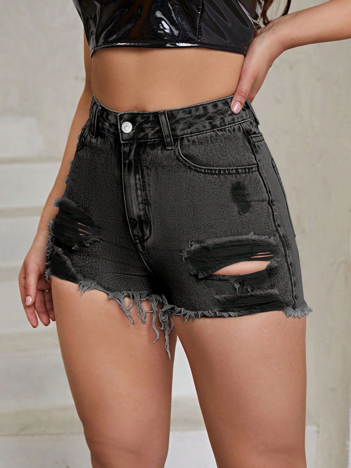 Short en jean Fashion Rave pour femme