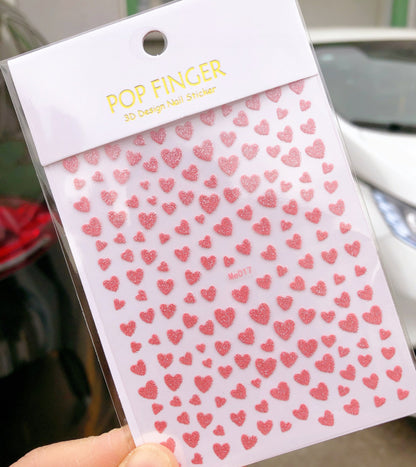 Pegatinas de uñas de amor para San Valentín