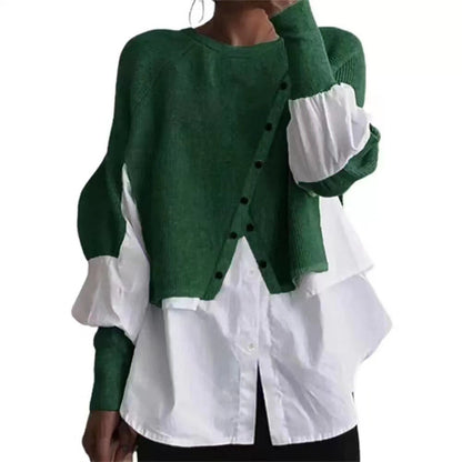 Women Fashion Casual Knitted Sweater Blouse