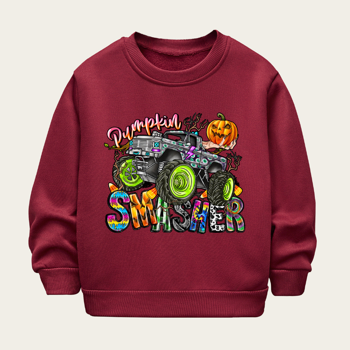 Kids Toddler Boys Girls Cartoon Fleece Long Sleeve Sweatshirt
