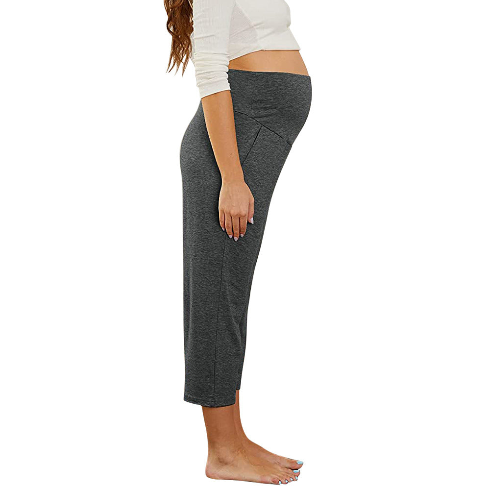 Pregnant Women Casual Solid Color Yoga Pants